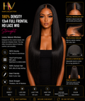 180% Density 13x4 Full Frontal HD Lace Wig Straight