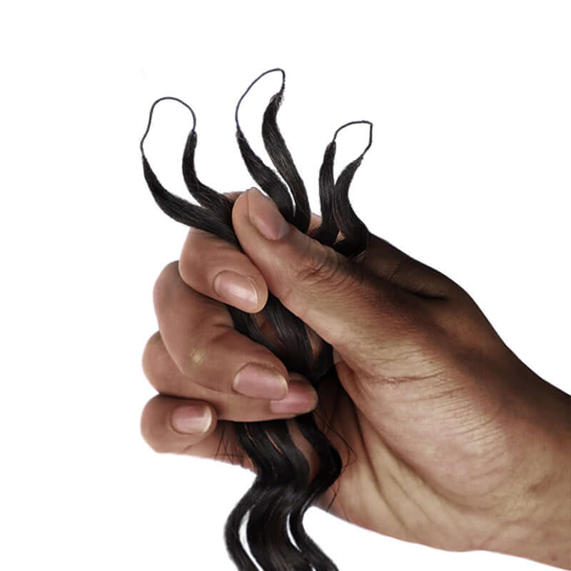 Miracle Knots Human Feather Crochet Hair Deep Wave with No Spiral Ends - Pre-Separated Knotless Crochet Braids for Seamless Blending