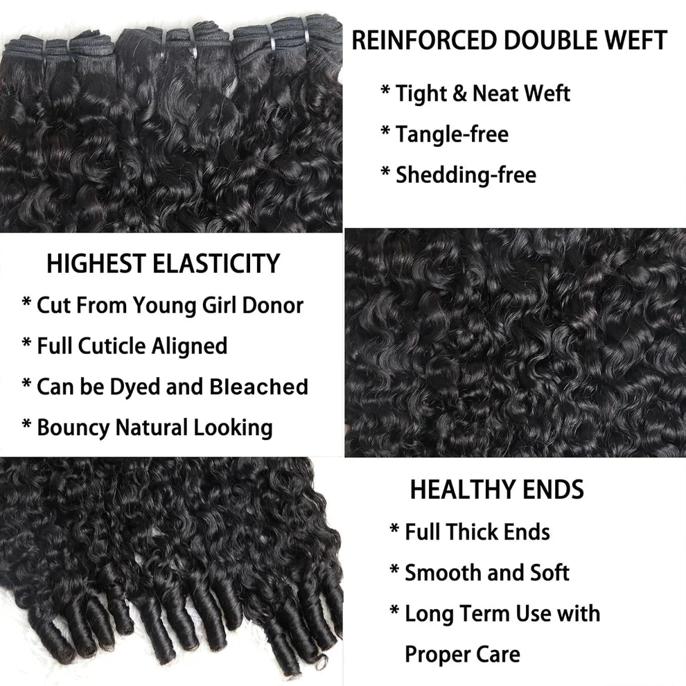 100% Virgin Hair Bundles Brazilian Burmese Curly