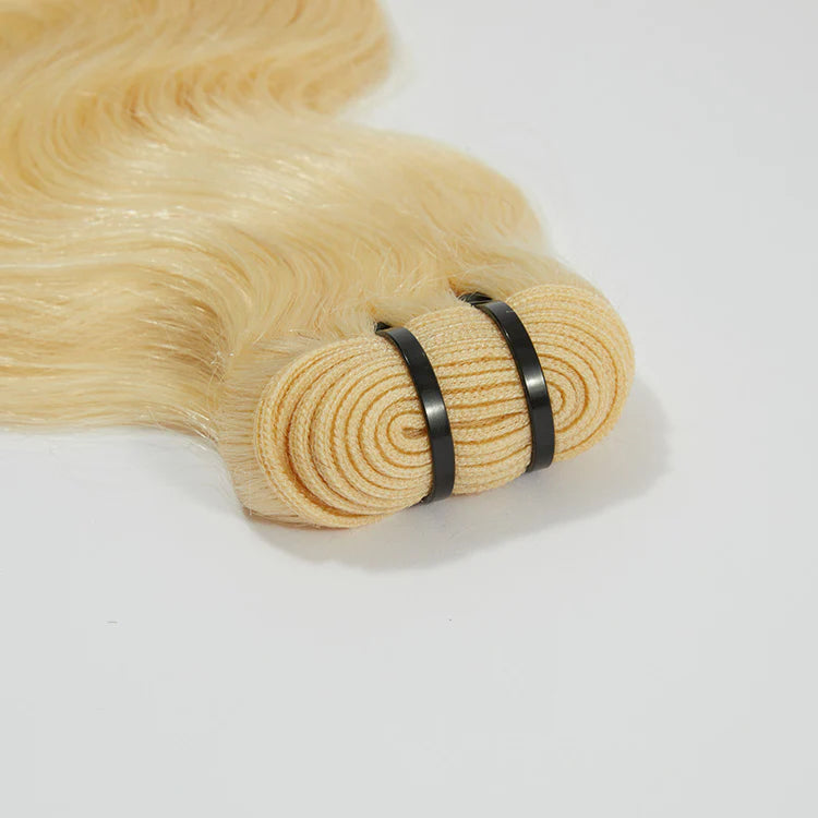 Premium Raw Indian Hair #613 Lightest Blonde Body Wavy