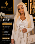 #613 Blonde 13"x4" Transparent Lace Frontal Wig 150% Density Straight