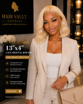 #613 Blonde 13"x4" Transparent Lace Frontal Bob Wig 150% Density Body Wave
