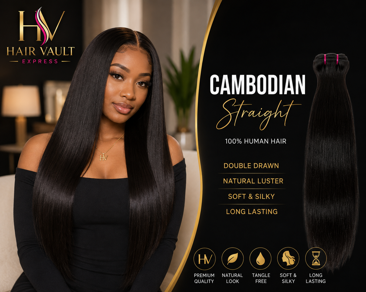 Raw Cambodian Double Drawn Hair Bundles Straight