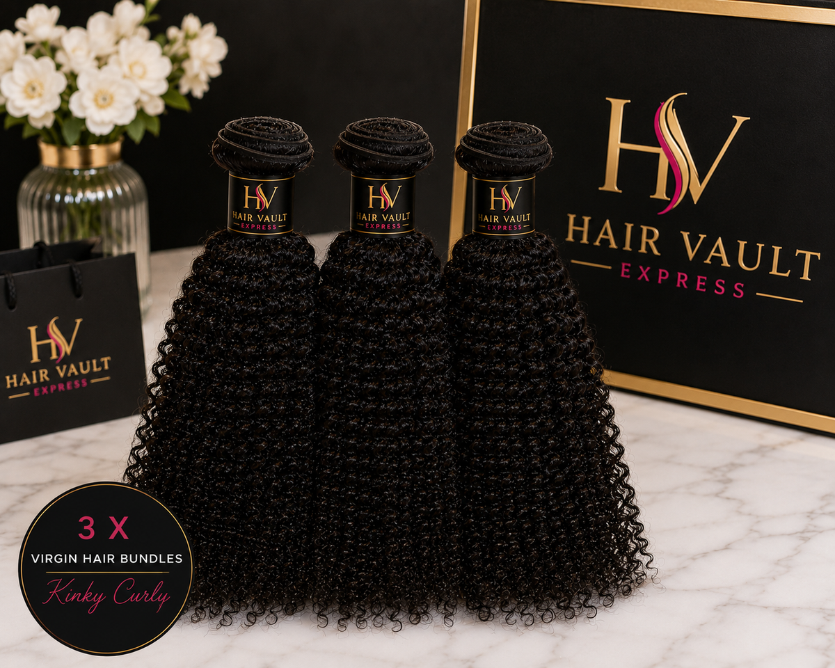 3 X Virgin Hair Bundles Kinky Curly