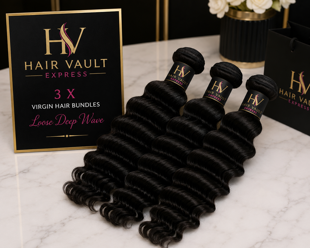3 X Virgin Hair Bundles Loose Deep Wave