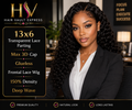 13x6 Transparent Lace Parting Max 3D Cap Glueless Frontal Lace Wig 150% Density Deep Wave