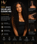 180% Density 5x5 HD Lace Closure Wig Deep Wavy