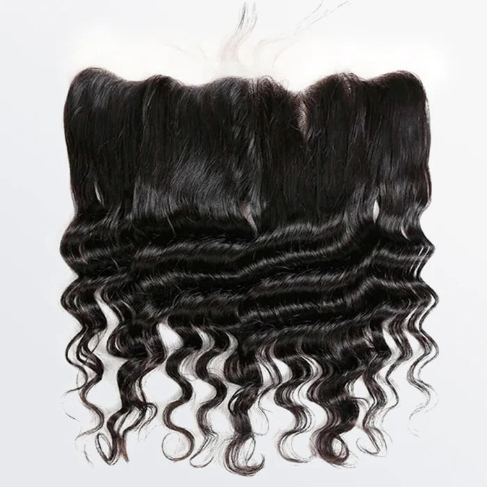 13" x 4" Transparent Lace Frontal Free Parted Deep Wavy