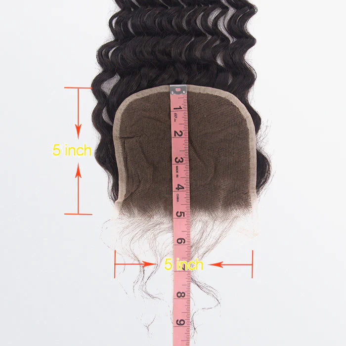 5" x 5" HD Lace Closure Free Parted Deep Wave