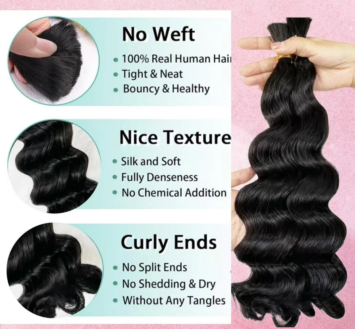 Loose Wave Bulk Hair For Braiding