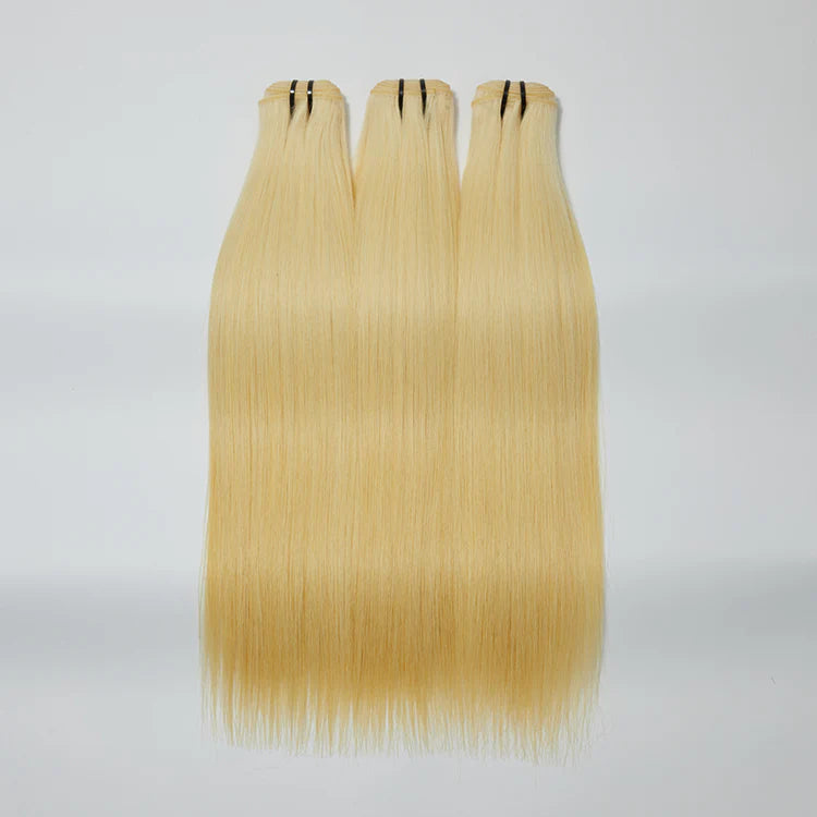 Premium Raw Indian Hair #613 Lightest Blonde Straight