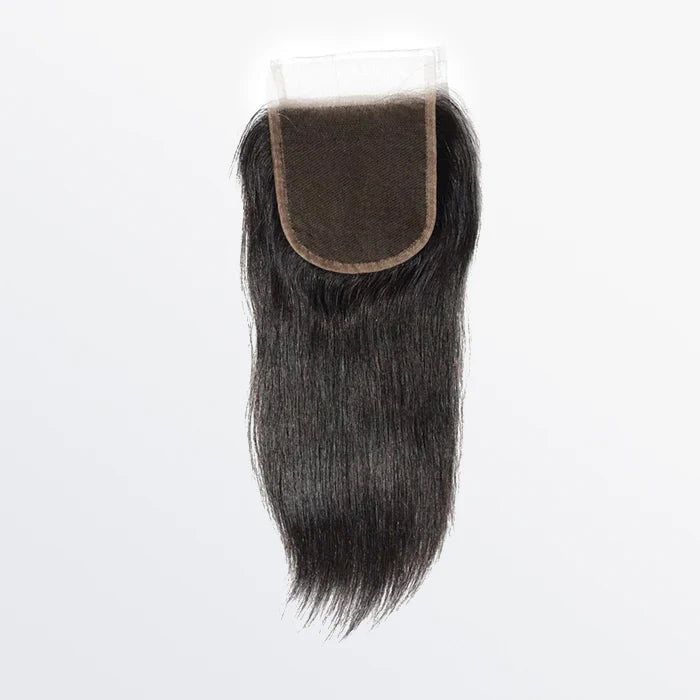 4.5" x 4.5" Transparent Lace Closure Straight Free Parted