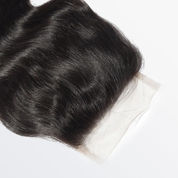 4.5" x 4.5" Transparent Lace Closure Body Wave Free Parted