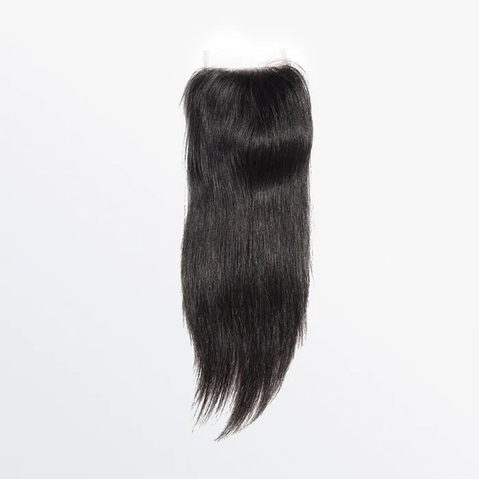 4.5" x 4.5" Transparent Lace Closure Straight Free Parted