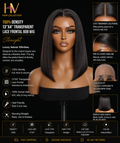 150% Density 13"x4" Transparent Lace Frontal Bob Wig Straight