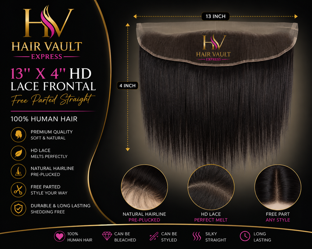 13" x 4" HD Lace Frontal Free Parted Straight