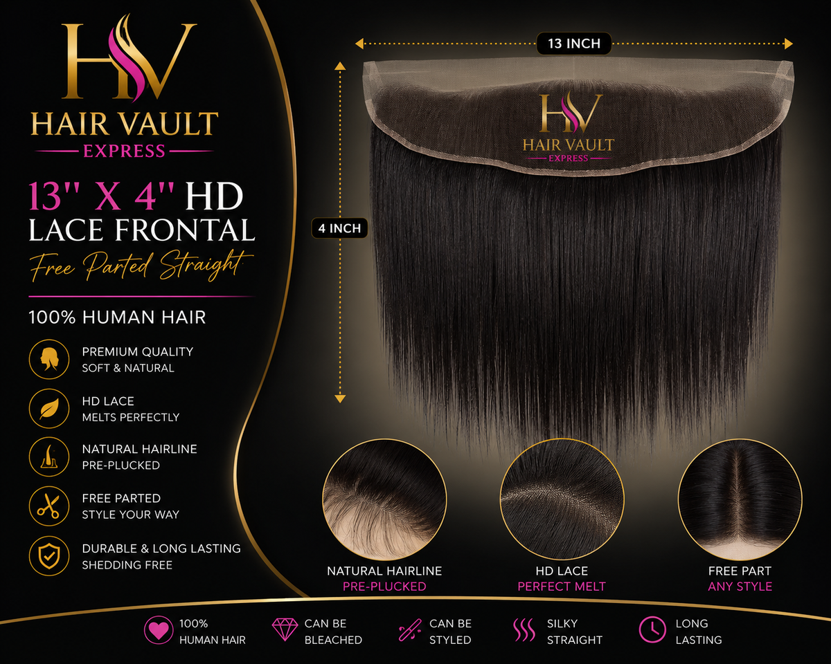13" x 4" HD Lace Frontal Free Parted Straight