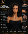 150% Density 13"x4" Transparent Lace Frontal Bob Wig Water Wavy